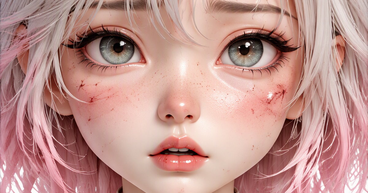 Waifumaker share card — Amy in close-up
